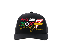 Load image into Gallery viewer, *Autographed* #7 Daniel Suárez Coca-Cola 600 Win Hooey Hat 2026 (Black)
