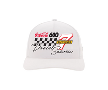 Load image into Gallery viewer, *Autographed* #7 Daniel Suárez Coca-Cola 600 Win Hooey Hat 2026 (White)
